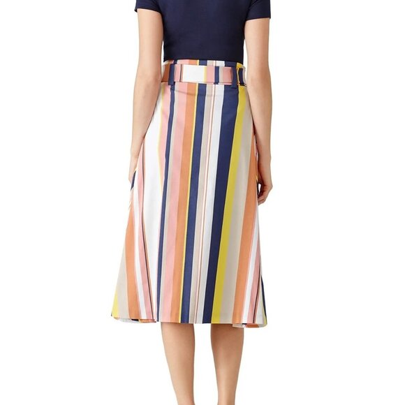 Tanya Taylor Alibi Striped Shelby Tie Waist Skirt Size 8 - Picture 2 of 6